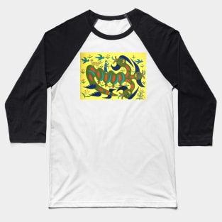 vania has brided a serpent by the beard and rides through town 1983 - Maria Primachenko Baseball T-Shirt